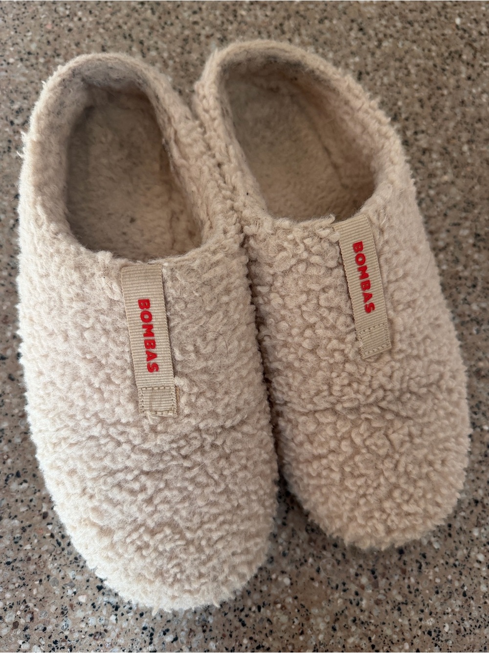 Bombas Cozy Sherpa Slip-On Slippers in Cream